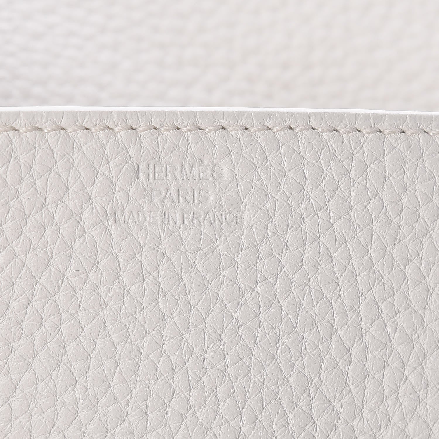 Hermes Taurillon Clemence Mises et Relances Playing Cards Holder White 6 of 7