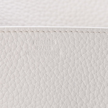 Hermes Taurillon Clemence Mises et Relances Playing Cards Holder White 6 of 7