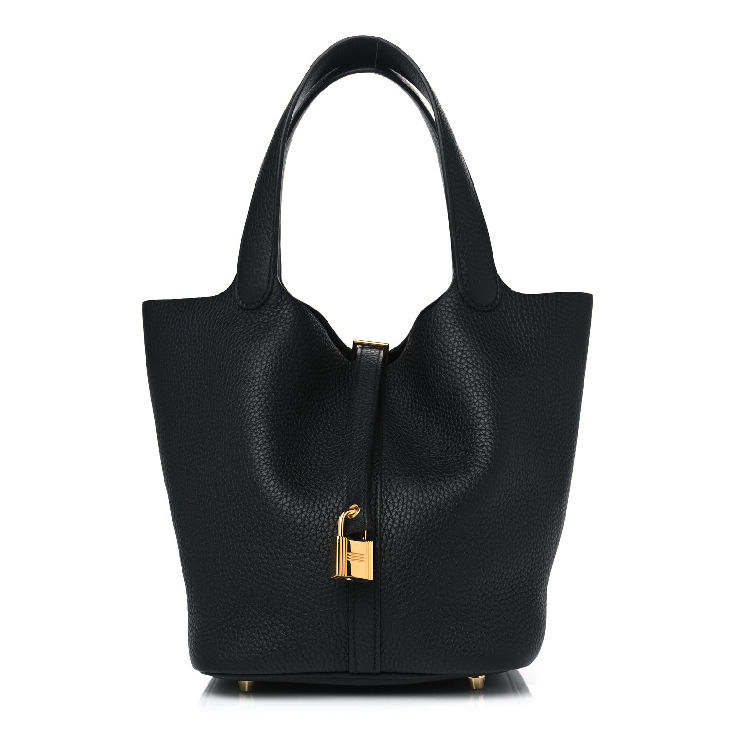 Hermes Taurillon Clemence Picotin Lock 22 MM Black 1 of 5