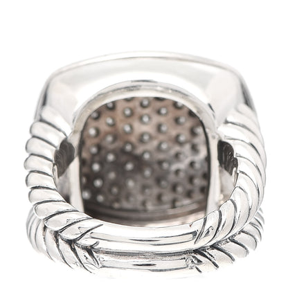 David Yurman Sterling Silver Diamond 17mm Albion Pave Ring 54 6.75 4 of 5