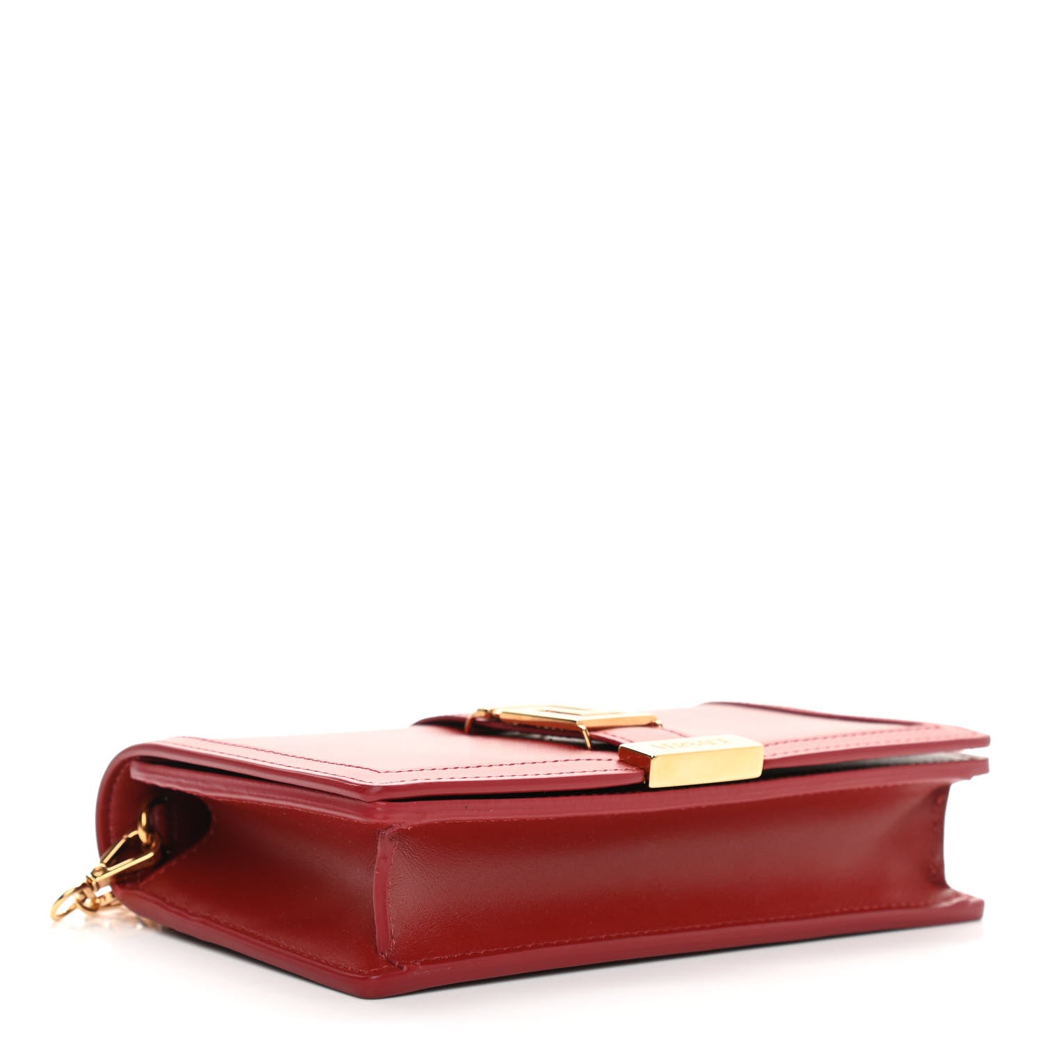 Versace Calfskin Greca Goddess Wallet On Chain Red 3 of 8