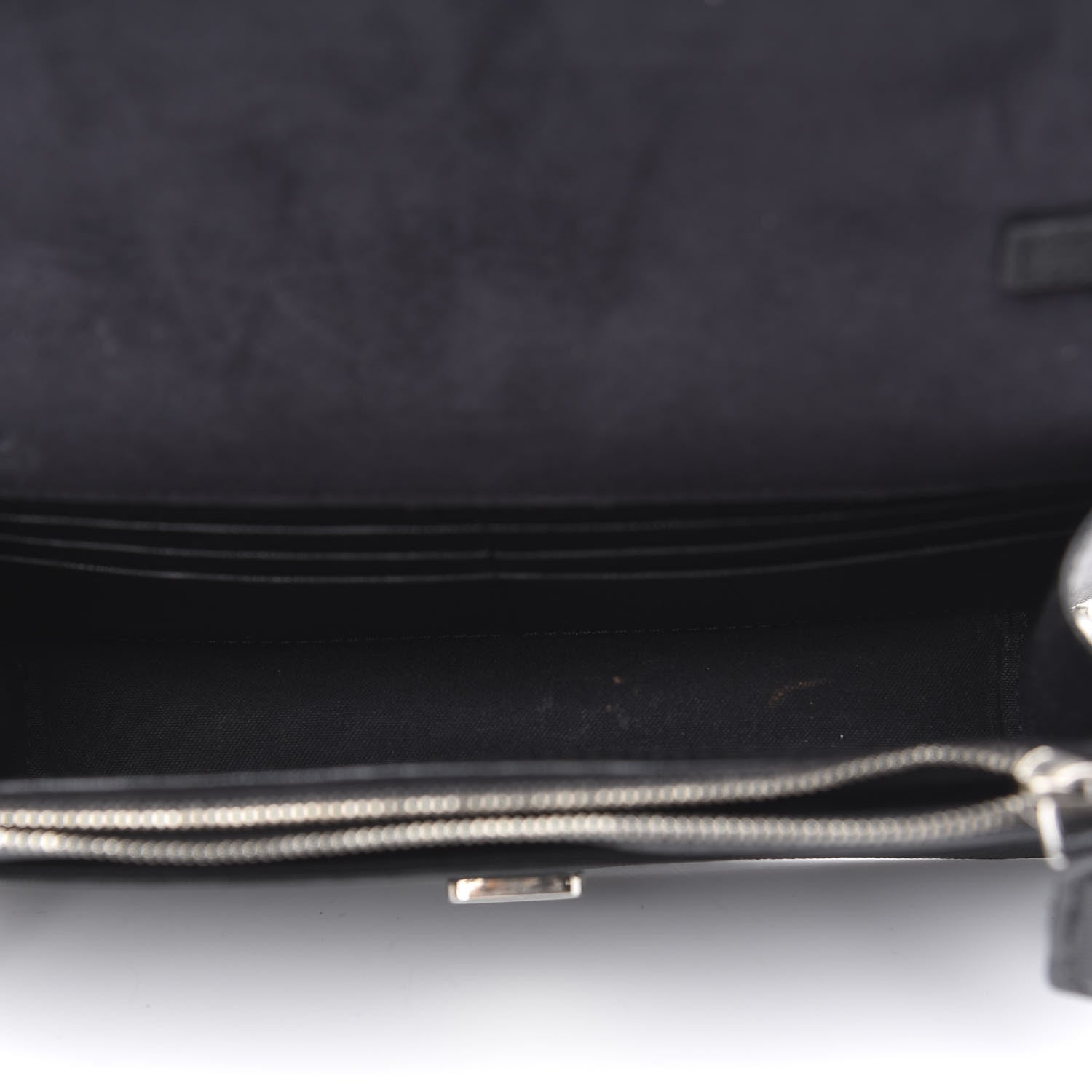 Fendi Vitello Elite Mink Fur Studded Karlito Tube Wallet on Chain Black 5 of 9