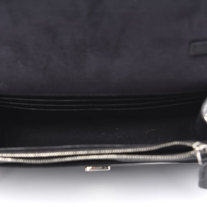Fendi Vitello Elite Mink Fur Studded Karlito Tube Wallet on Chain Black 5 of 9