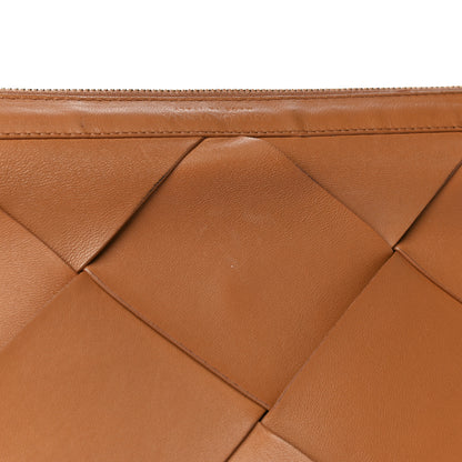 Bottega Veneta Nappa Maxi Blown Up Intrecciato Pouch Clutch Caramel 24 of 24