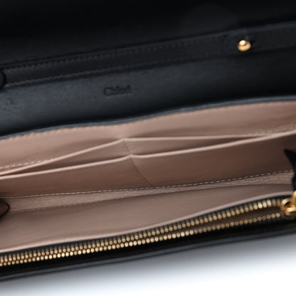 Chloe Shiny Grained Calfskin Aby Wallet on Chain Black 4 of 4
