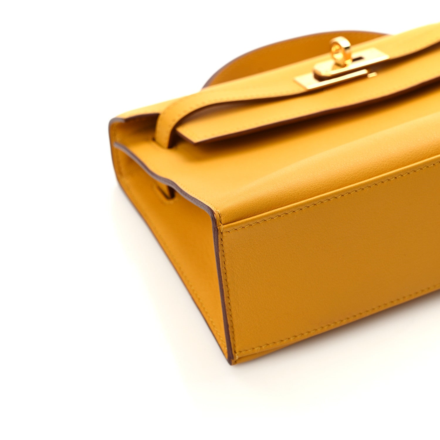 Hermes Swift Kelly Pochette Clutch Jaune Ambre 11 of 15