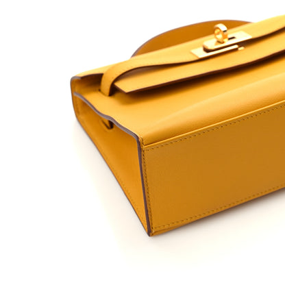 Hermes Swift Kelly Pochette Clutch Jaune Ambre 11 of 15