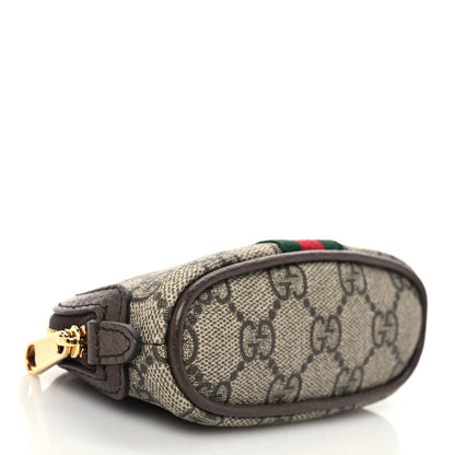 Gucci GG Supreme Monogram Web Ophidia Dome Key Pouch Beige New Acero 4 of 7