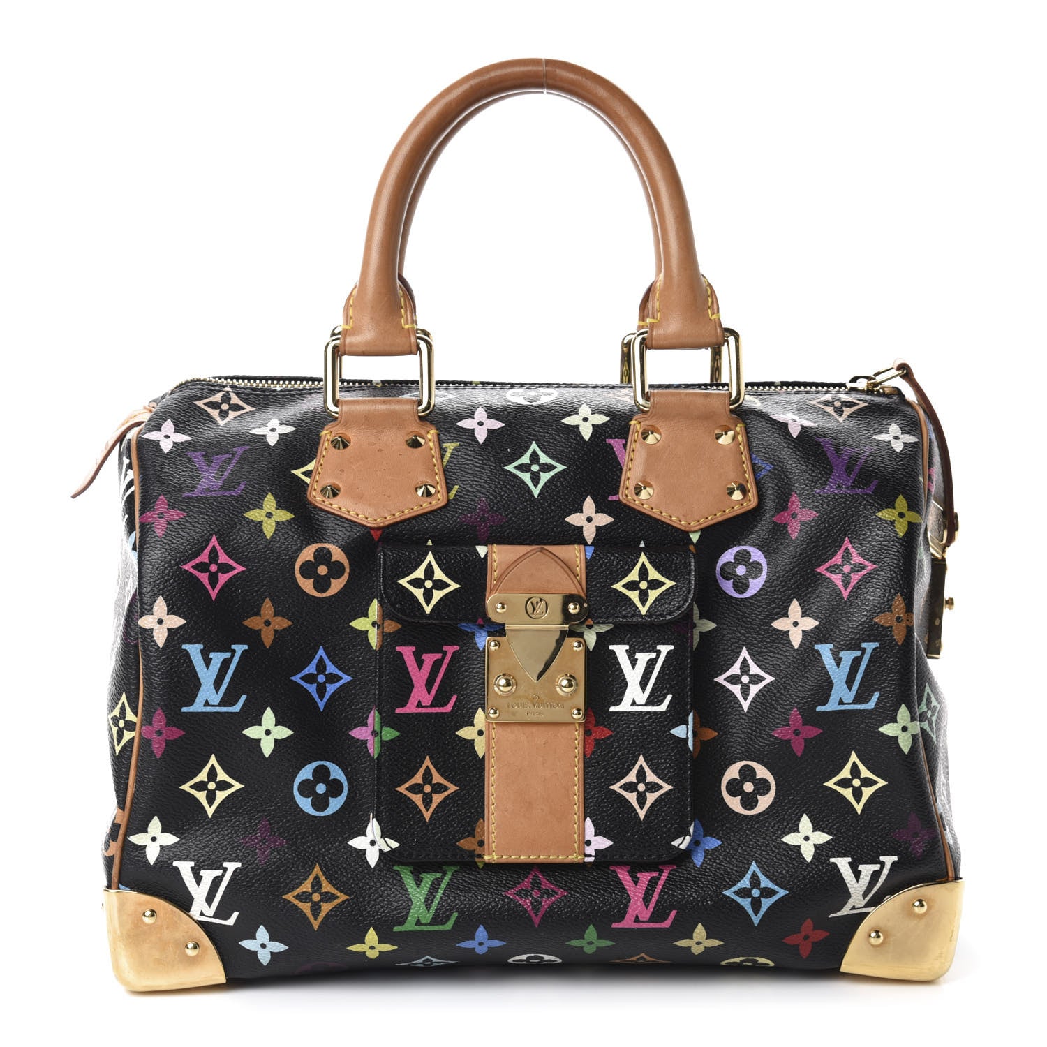 Louis Vuitton Monogram Multicolor Speedy 30 Black 1 of 10