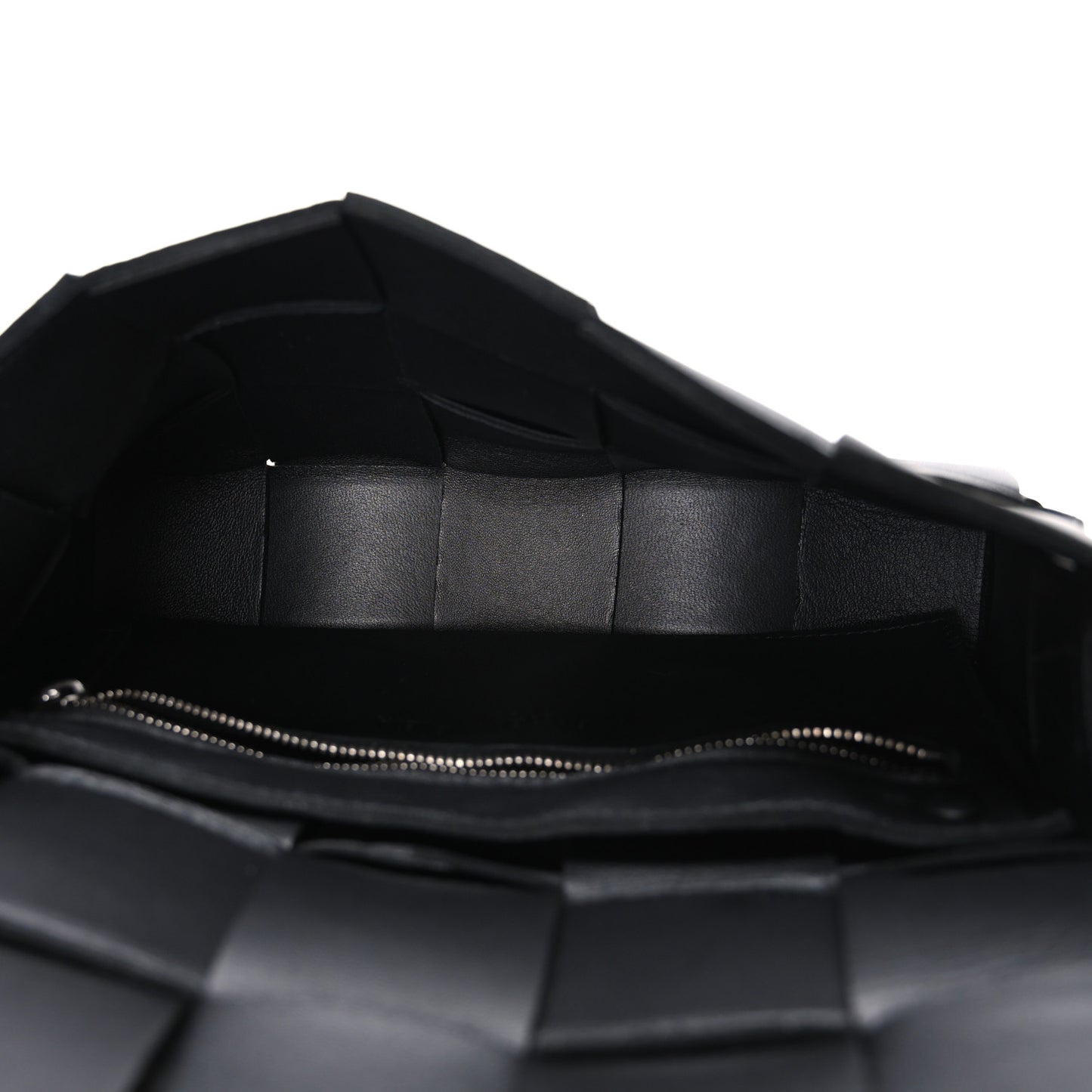 Lambskin Maxi Intrecciato Cassette Crossbody Bag Black