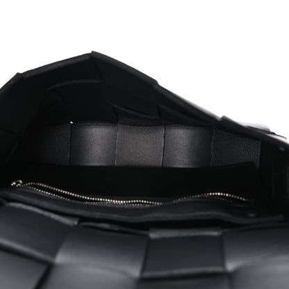 Bottega Veneta Lambskin Maxi Intrecciato Cassette Crossbody Bag Black 5 of 11
