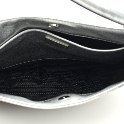Prada Spazzolato Cleo Shoulder Bag Argento 5 of 8
