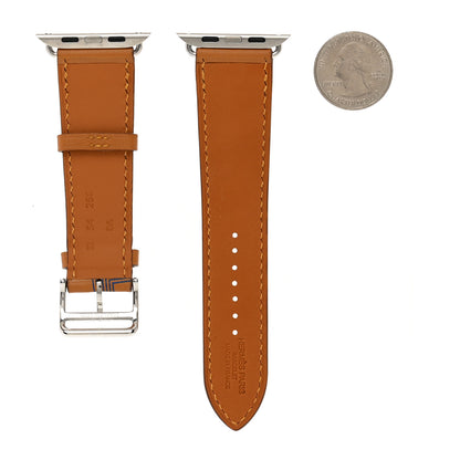 Hermes Swift Circuit 24 45mm Apple Watch Single Tour Band Biscuit Bleu Electrique 2 of 4