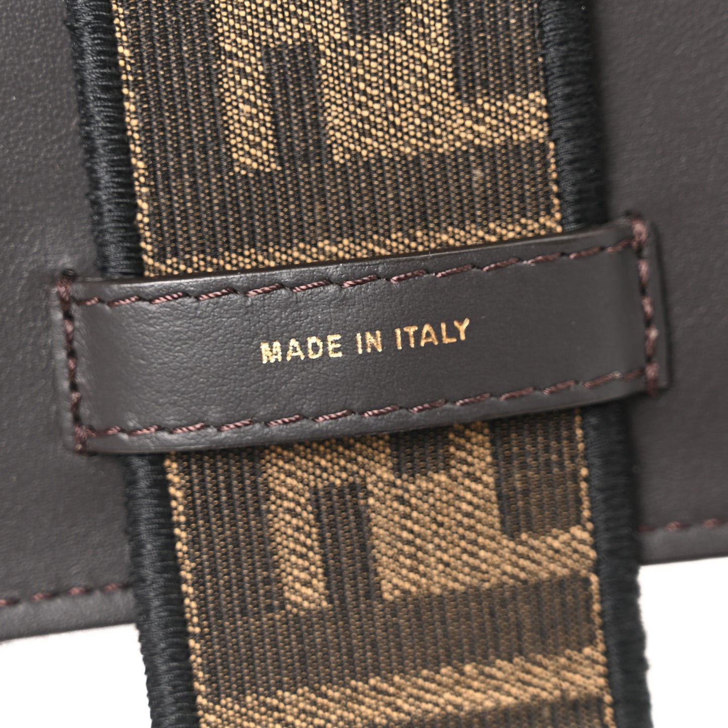 Fabric Jacquard FF 1974 Cell Pocket Strap You Tobacco Moro Black