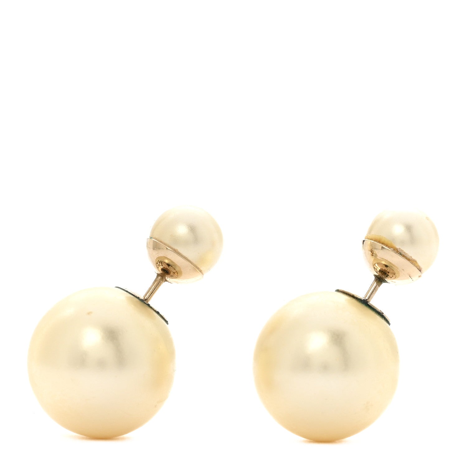Christian Dior Pearl Mise En Dior Tribal Earrings Gold 1 of 6