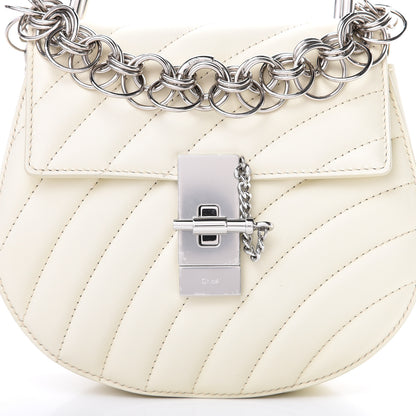 Chloe Calfskin Quilted Mini Drew Bijou Shoulder Bag Natural White 7 of 9