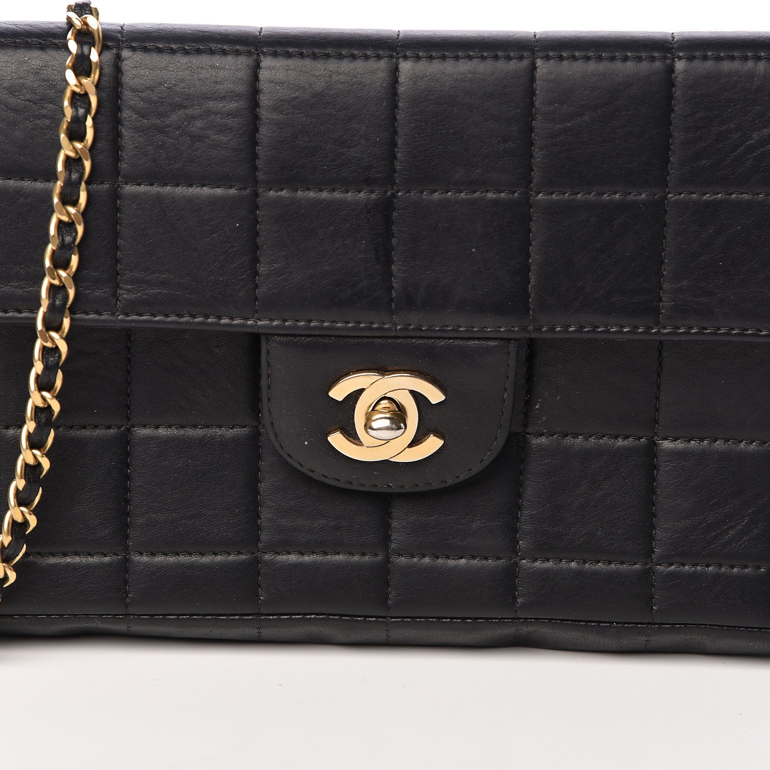 Chanel Lambskin East West Chocolate Bar Flap Black 9 of 15