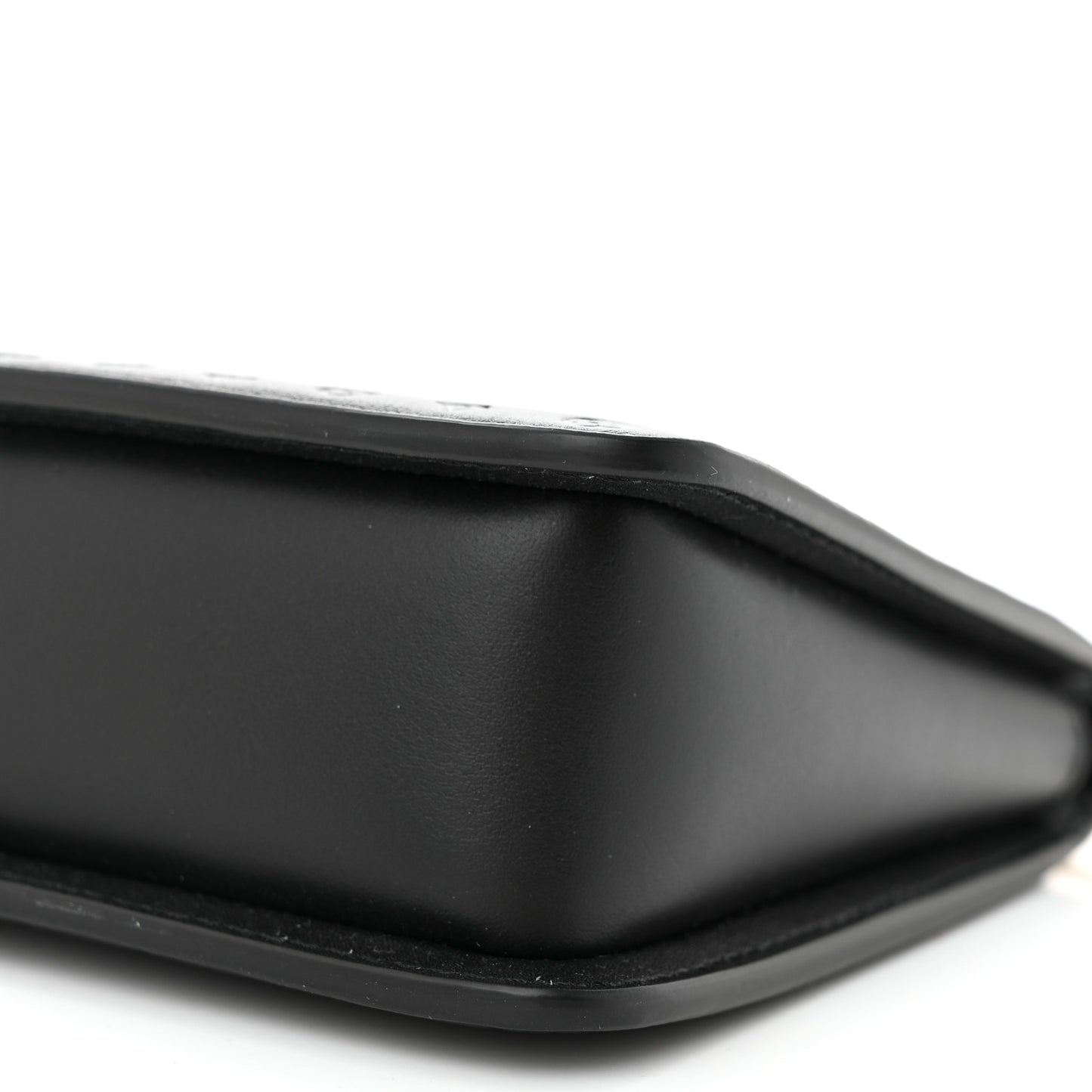 Calfskin Nanogram Embossed Lexington Pouch Black