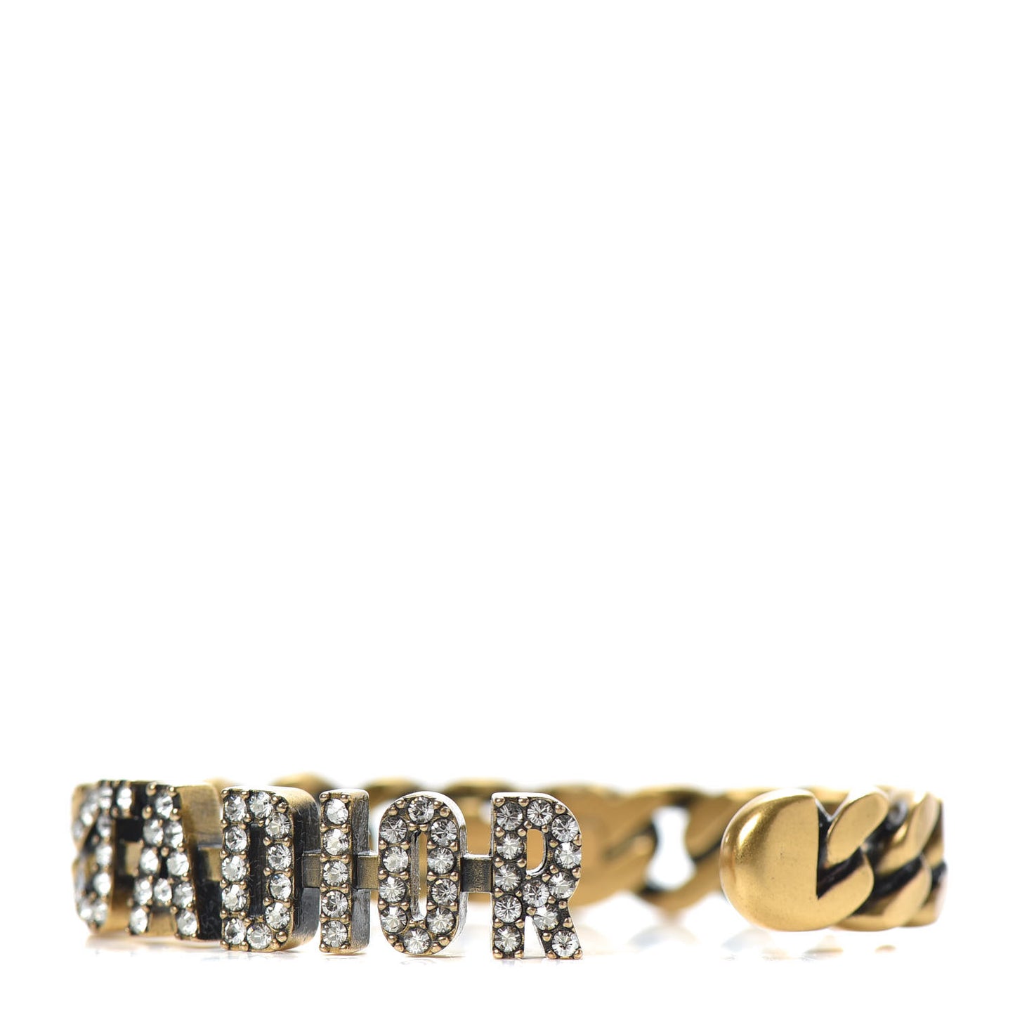 Metal Crystal J'Adior Chain Bracelet Gold