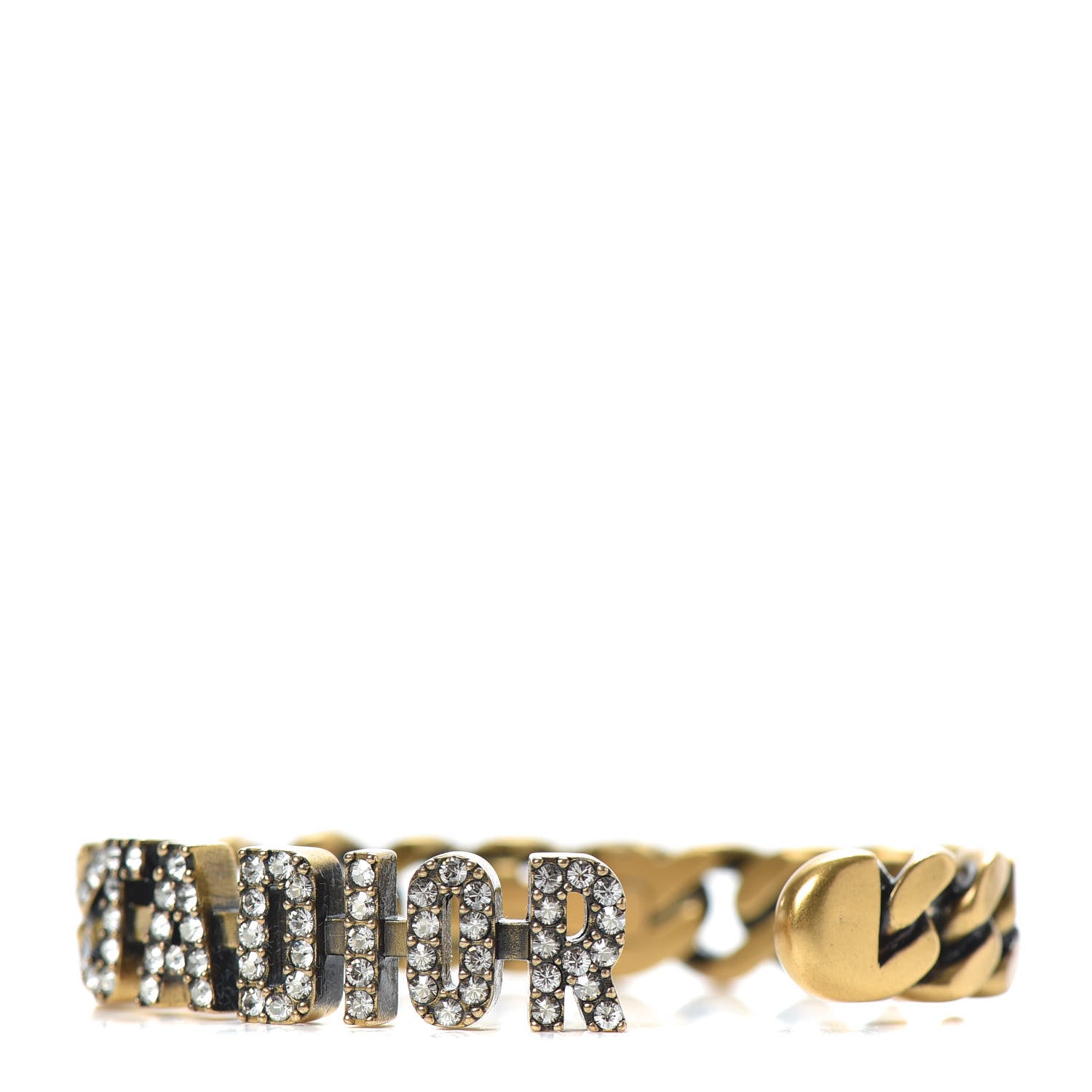Christian Dior Metal Crystal J'Adior Chain Bracelet Gold 1 of 5