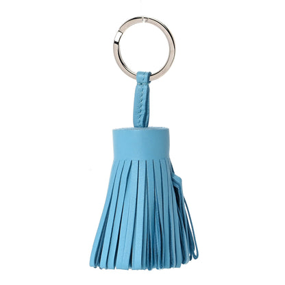Hermes Lambskin Carmen Tassel Key Holder Celeste 1 of 7