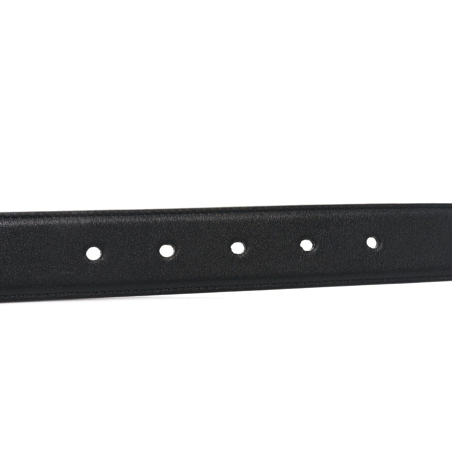 Saint Laurent Smooth Calfskin Monogram Square Buckle Belt 75 30 Black 3 of 5