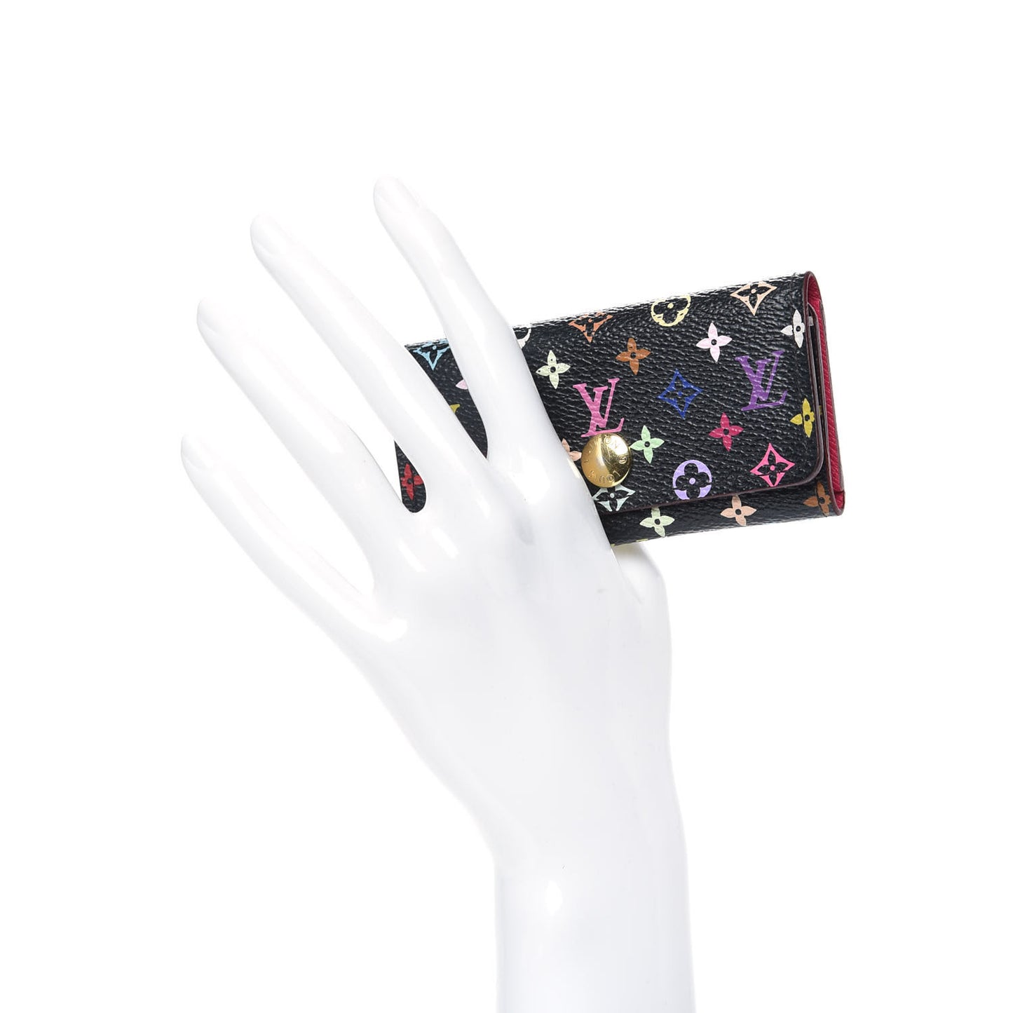 Monogram Multicolor Multicles 4 Key Holder Black Grenade