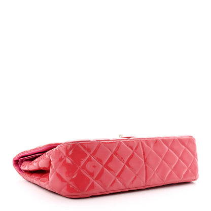 Chanel Patent Quilted Jumbo Double Flap Pink 4 of 17