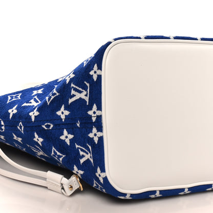 Louis Vuitton Jacquard Velvet Monogram LV Match Neverfull MM Bleu 8 of 10