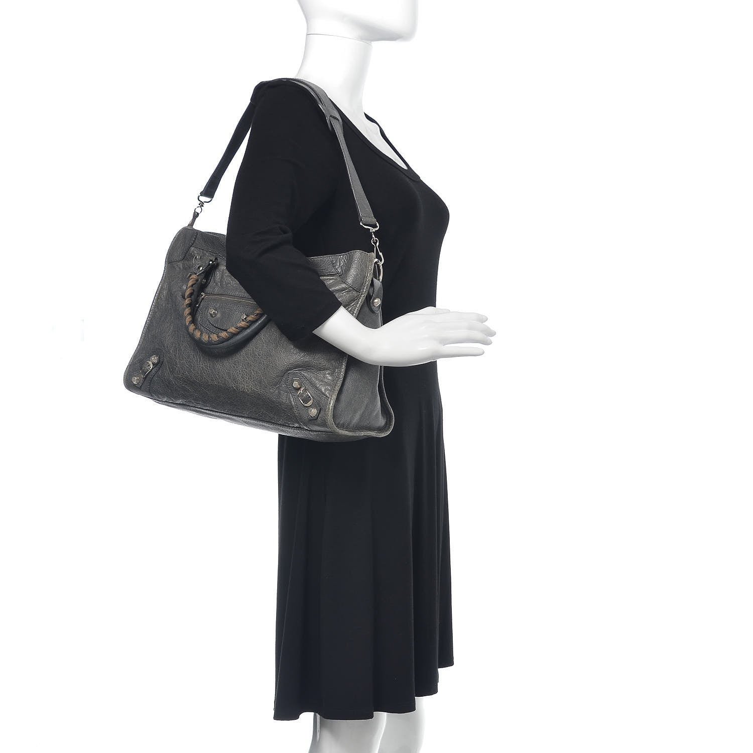 Balenciaga Agneau Giant 12 Silver Hardware City Gris Tarmac 2 of 12