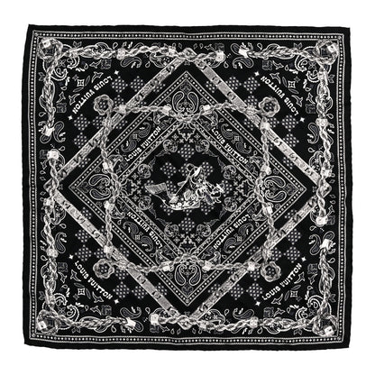Louis Vuitton Silk Monogram Tie Up Bandana Black 1 of 3