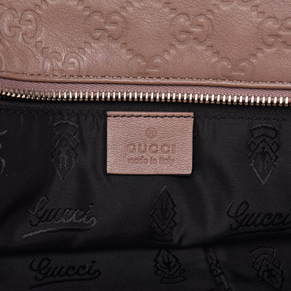 Gucci Guccissima Medium Zippered Shopping Tote Rose Beige 6 of 12
