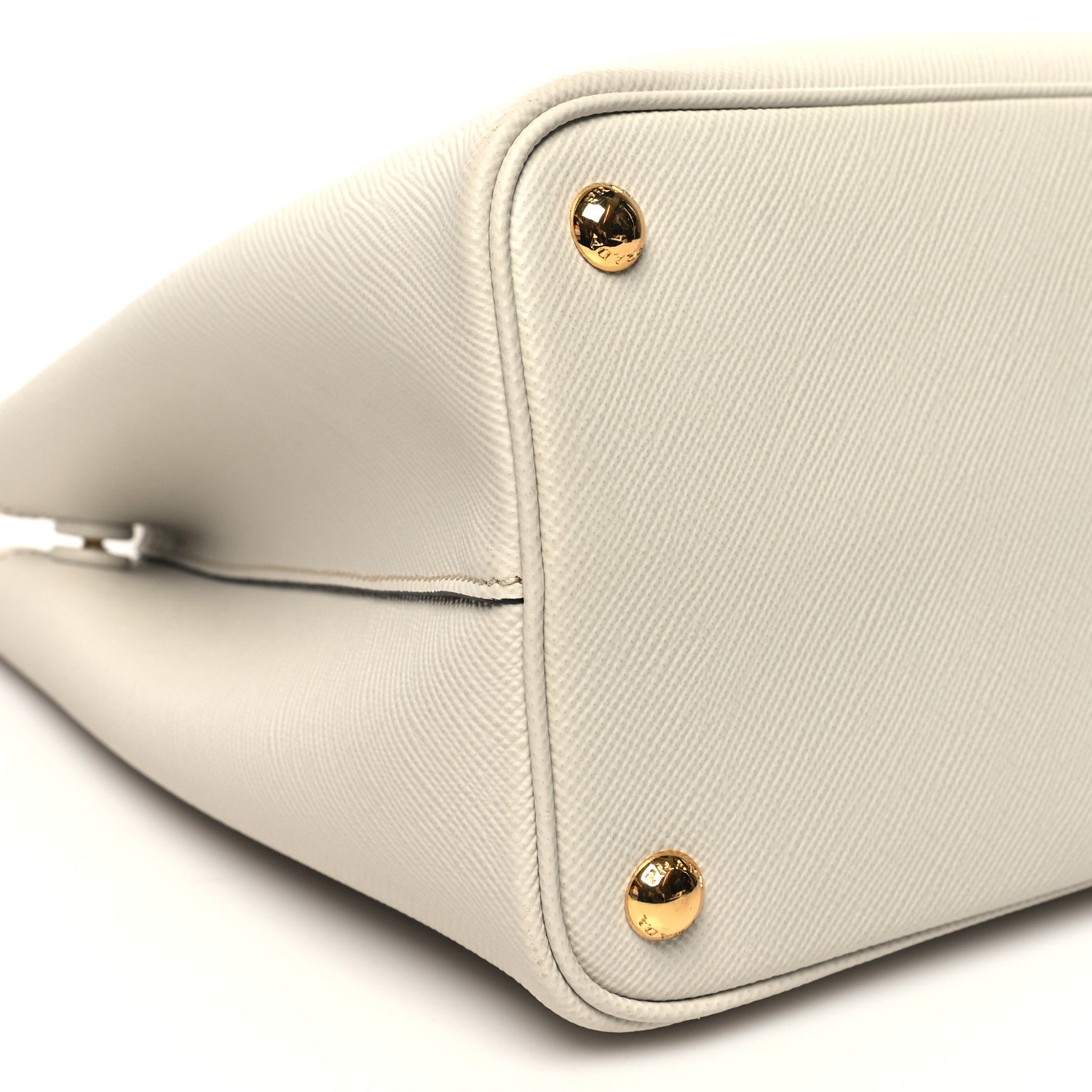 Prada Saffiano Cuir Medium Double Bag Talco Lacca 9 of 12