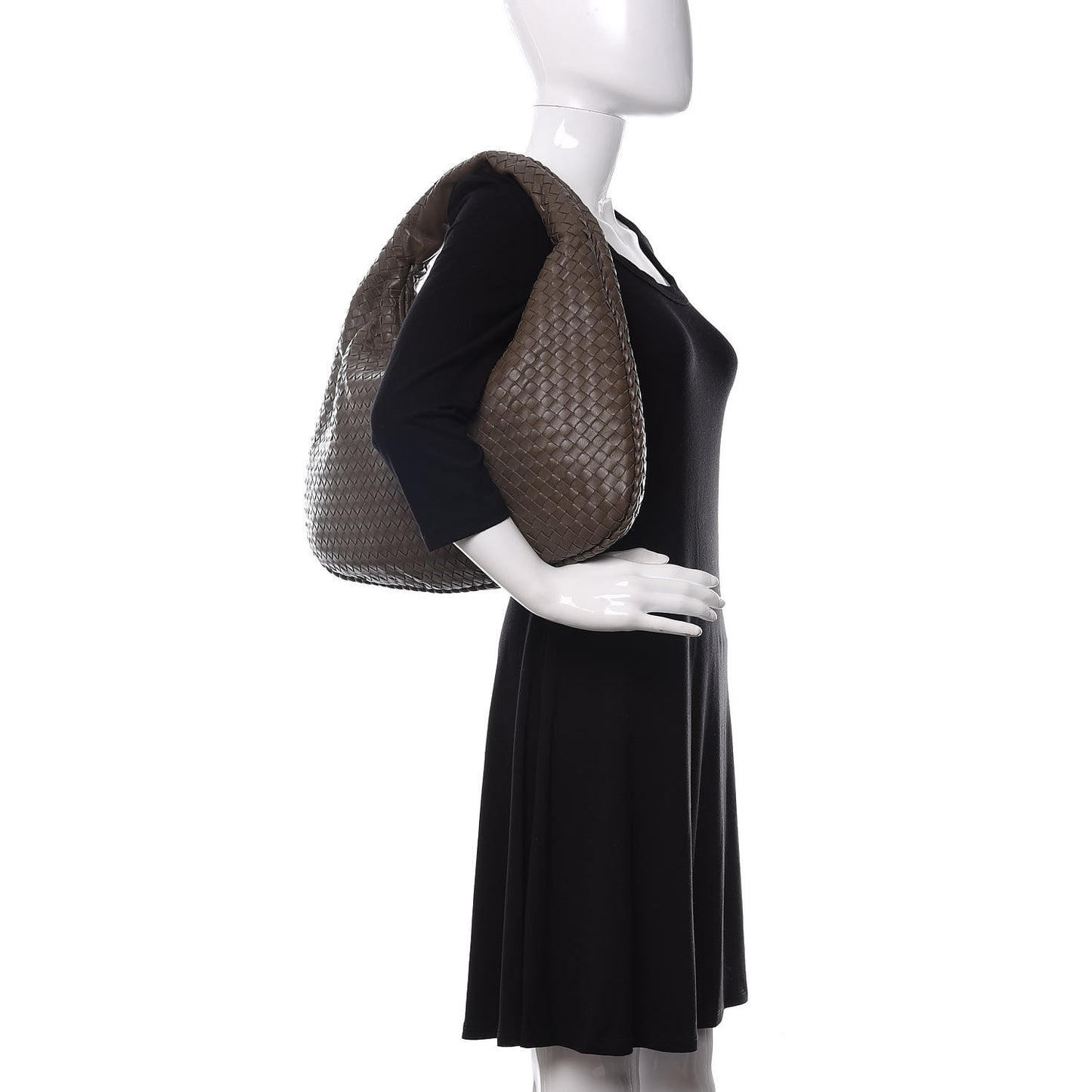 Nappa Intrecciato Medium Veneta Hobo Shadow