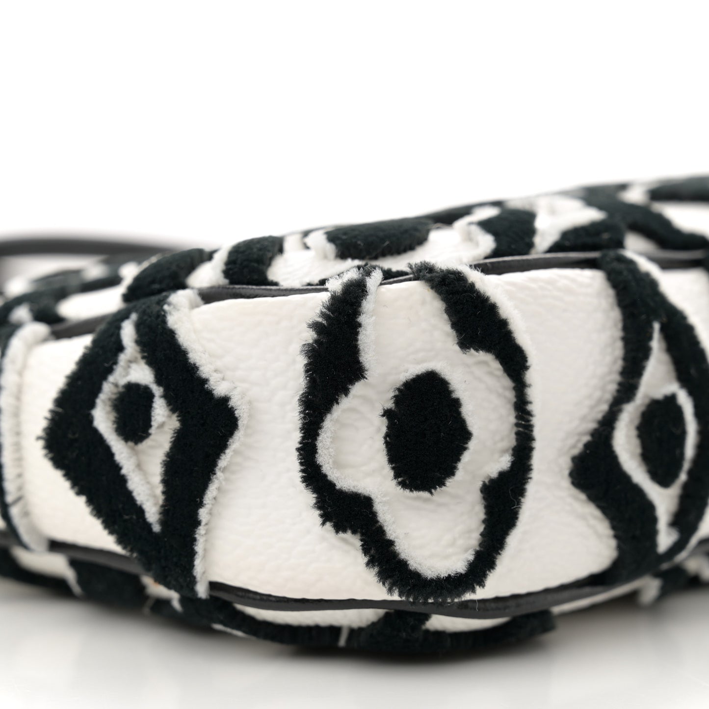 X UF Tufted Monogram Pochette Accessories White Black