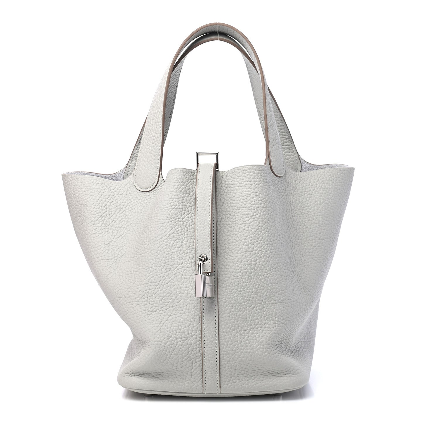 Taurillon Clemence Picotin Lock 22 MM Gris Perle