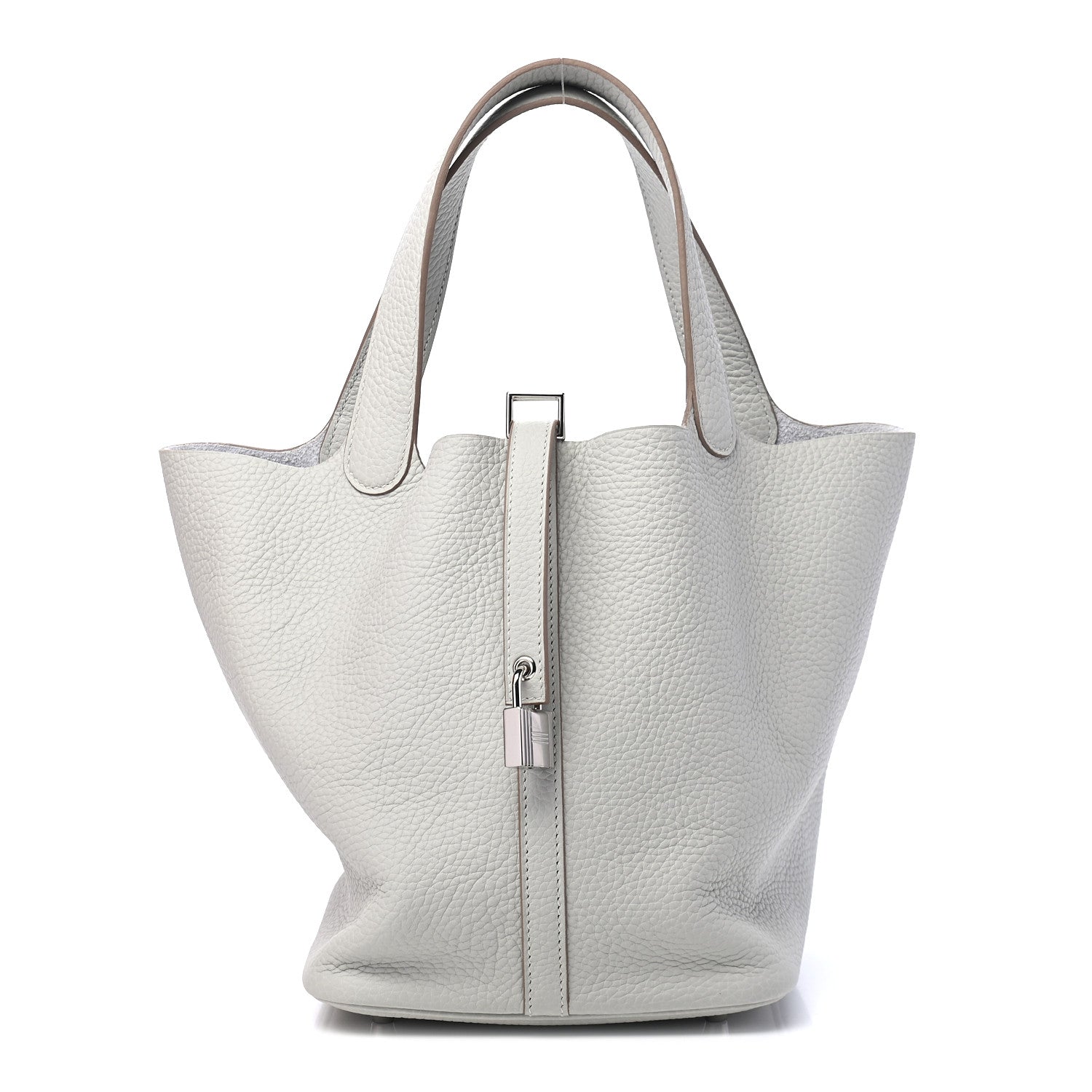 Hermes Taurillon Clemence Picotin Lock 22 MM Gris Perle 1 of 8