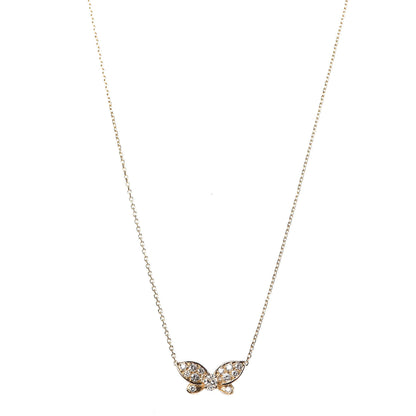 Van Cleef & Arpels 18K Yellow Gold Diamond Butterfly Pendant Necklace 1 of 6