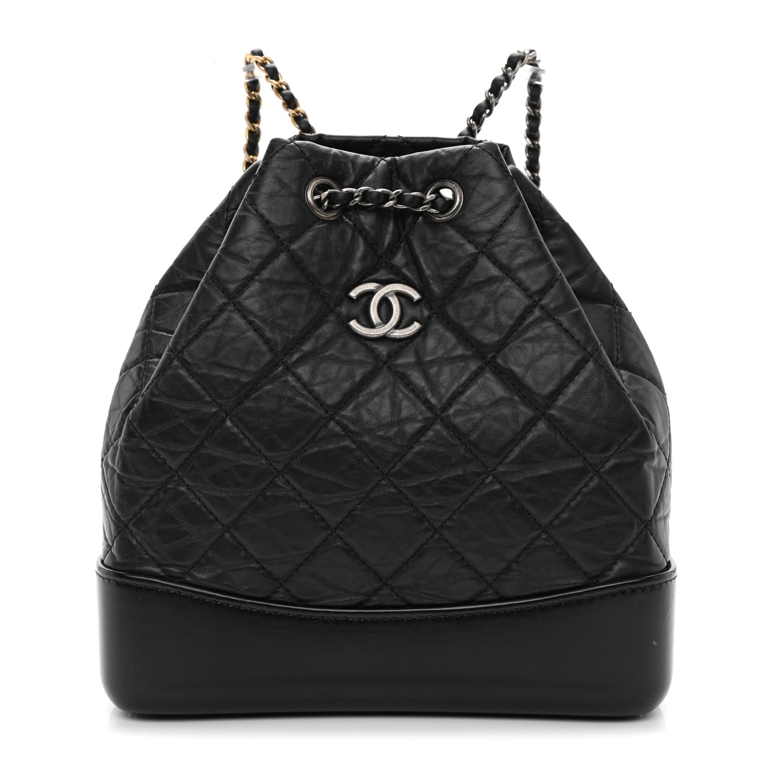 Chanel Aged Calfskin Quilted Small Gabrielle Backpack Black 1 of 11