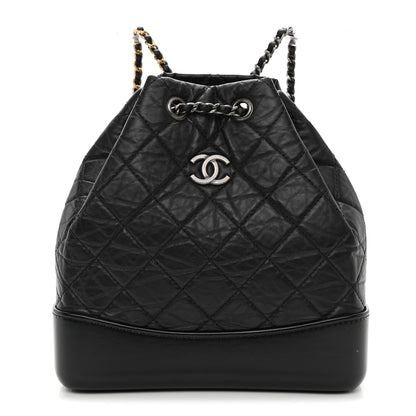 Chanel Aged Calfskin Quilted Small Gabrielle Backpack Black 1 of 11