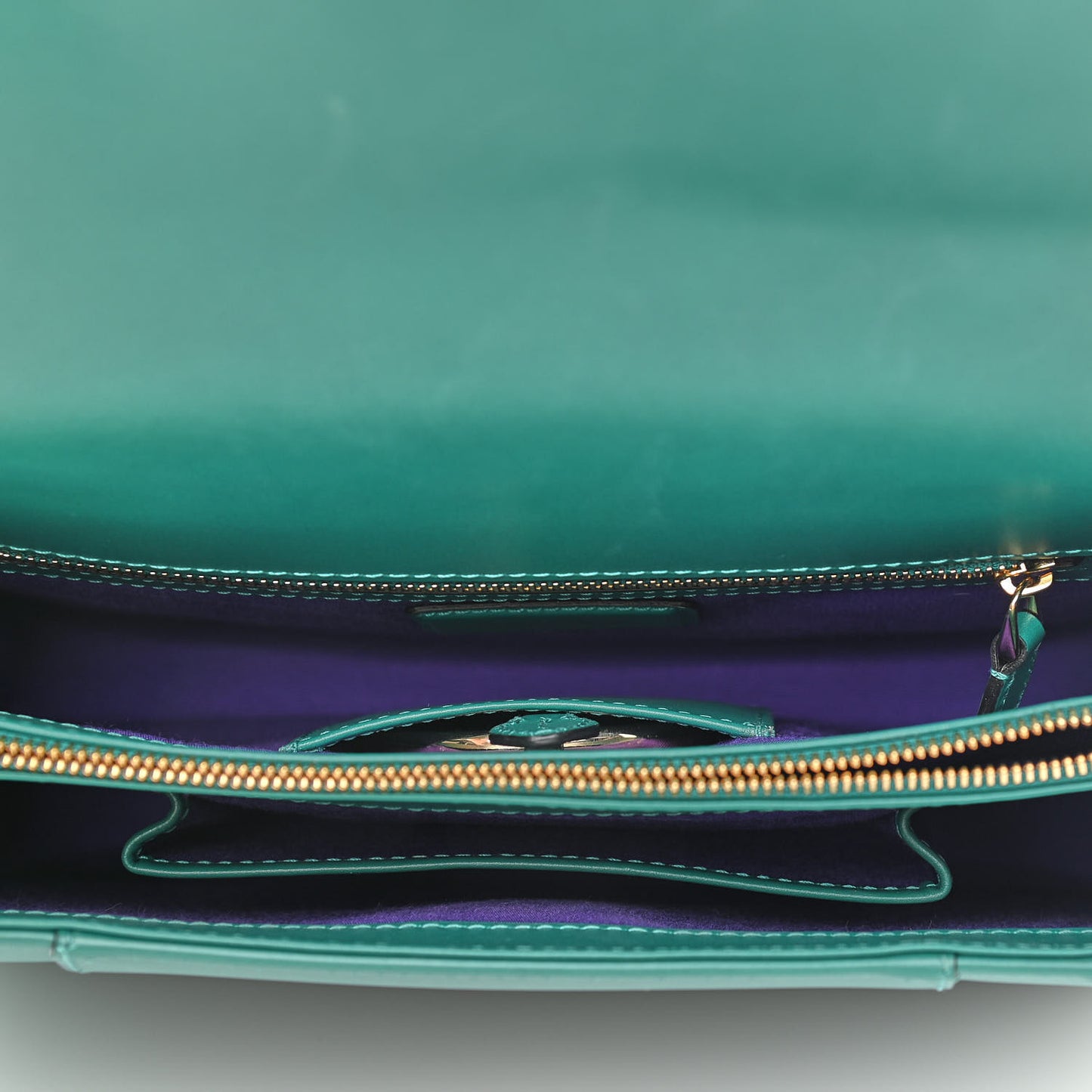 Calfskin Serpenti Forever Shoulder Bag Emerald Green