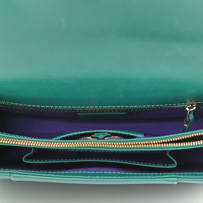 Bulgari Calfskin Serpenti Forever Shoulder Bag Emerald Green 4 of 8