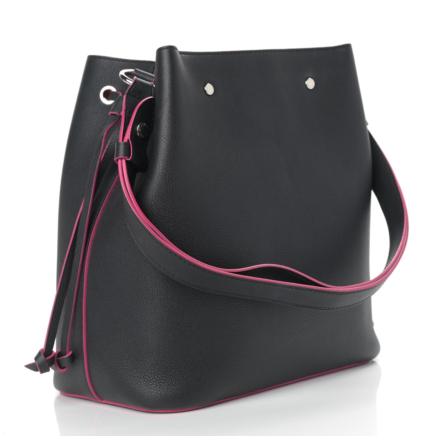 Louis Vuitton Calfskin Lockme Bucket Black 4 of 11