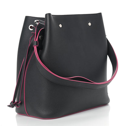 Louis Vuitton Calfskin Lockme Bucket Black 4 of 11