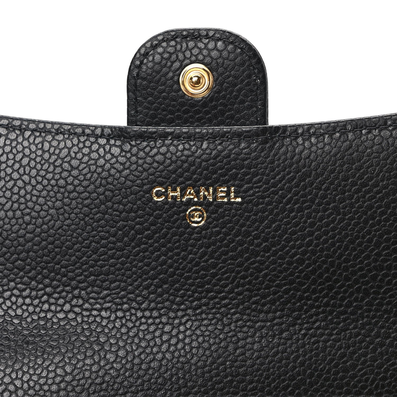 Chanel Caviar Quilted Large Gusset Flap Wallet Black 6 of 9