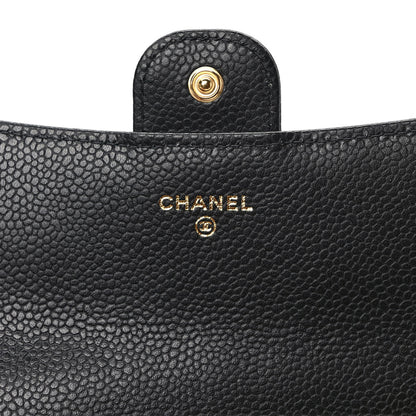 Chanel Caviar Quilted Large Gusset Flap Wallet Black 6 of 9