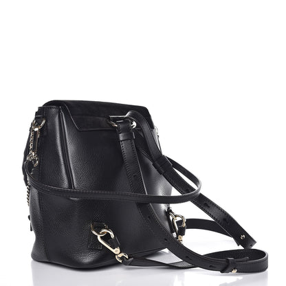 Chloe Suede Calfskin Small Faye Backpack Black 3 of 8