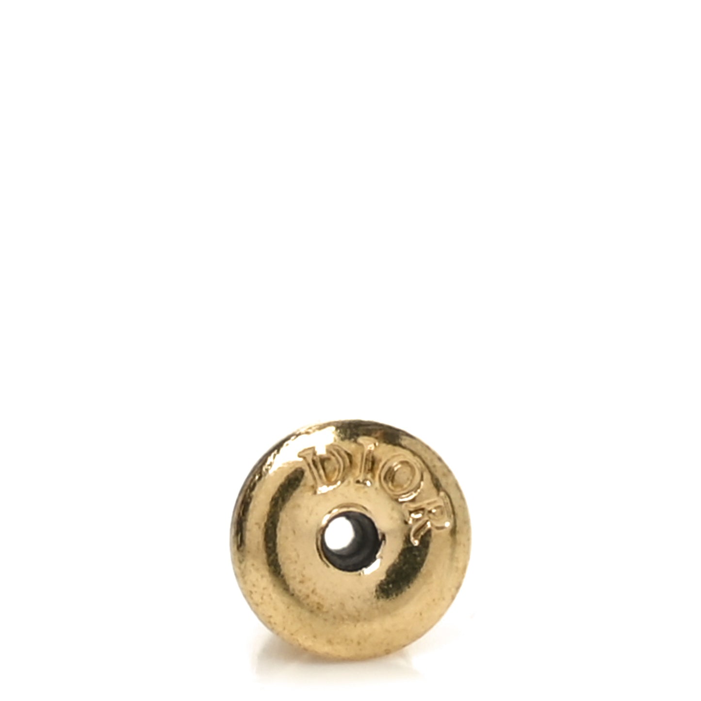 Pearl Crystal D-Backstage Hoop Earrings Gold