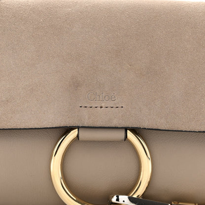 Chloe Suede Calfskin Small Faye Shoulder Bag Motty Grey 8 of 13