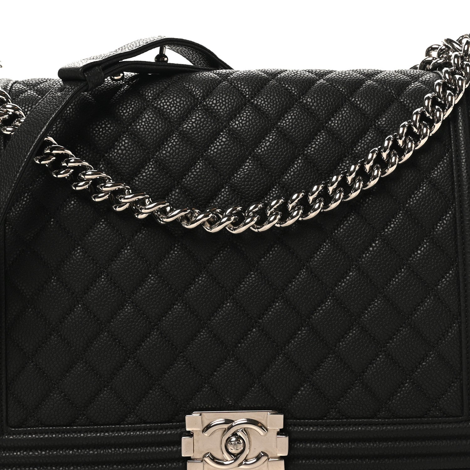 Chanel Caviar Quilted Large Boy Flap Black 8 of 10